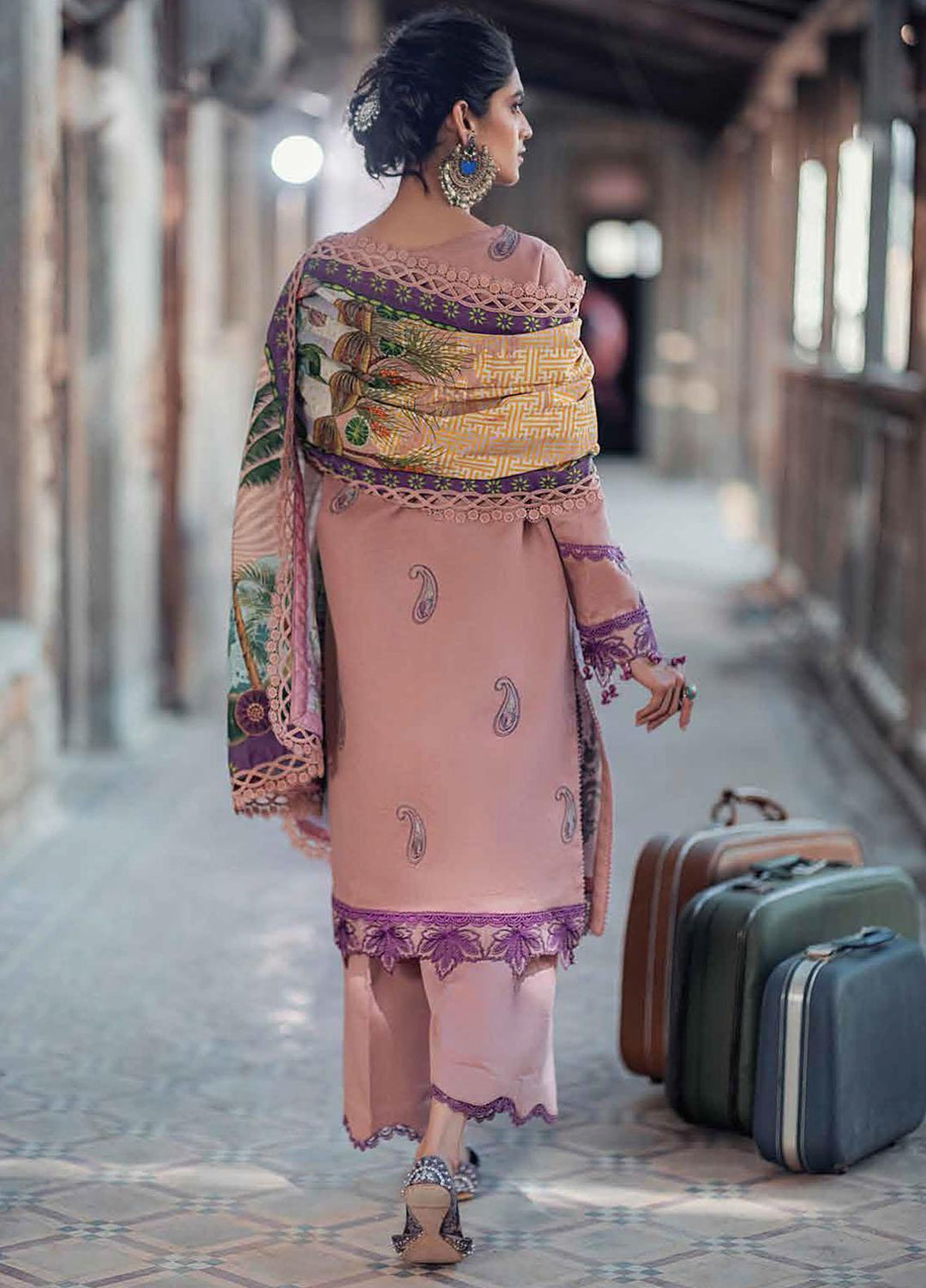 Roheenaz Embroidered Khaddar Suits Unstitched 3 Piece RO21WF RNW21-1A - Winter Collection