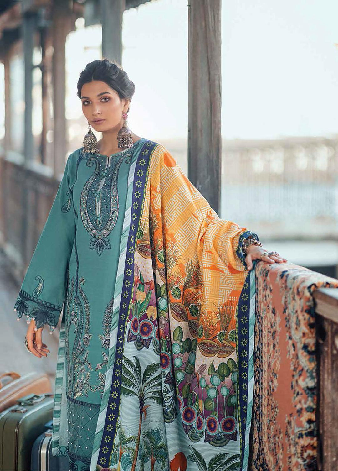 Roheenaz Embroidered Khaddar Suits Unstitched 3 Piece RO21WF RNW21-1B - Winter Collection