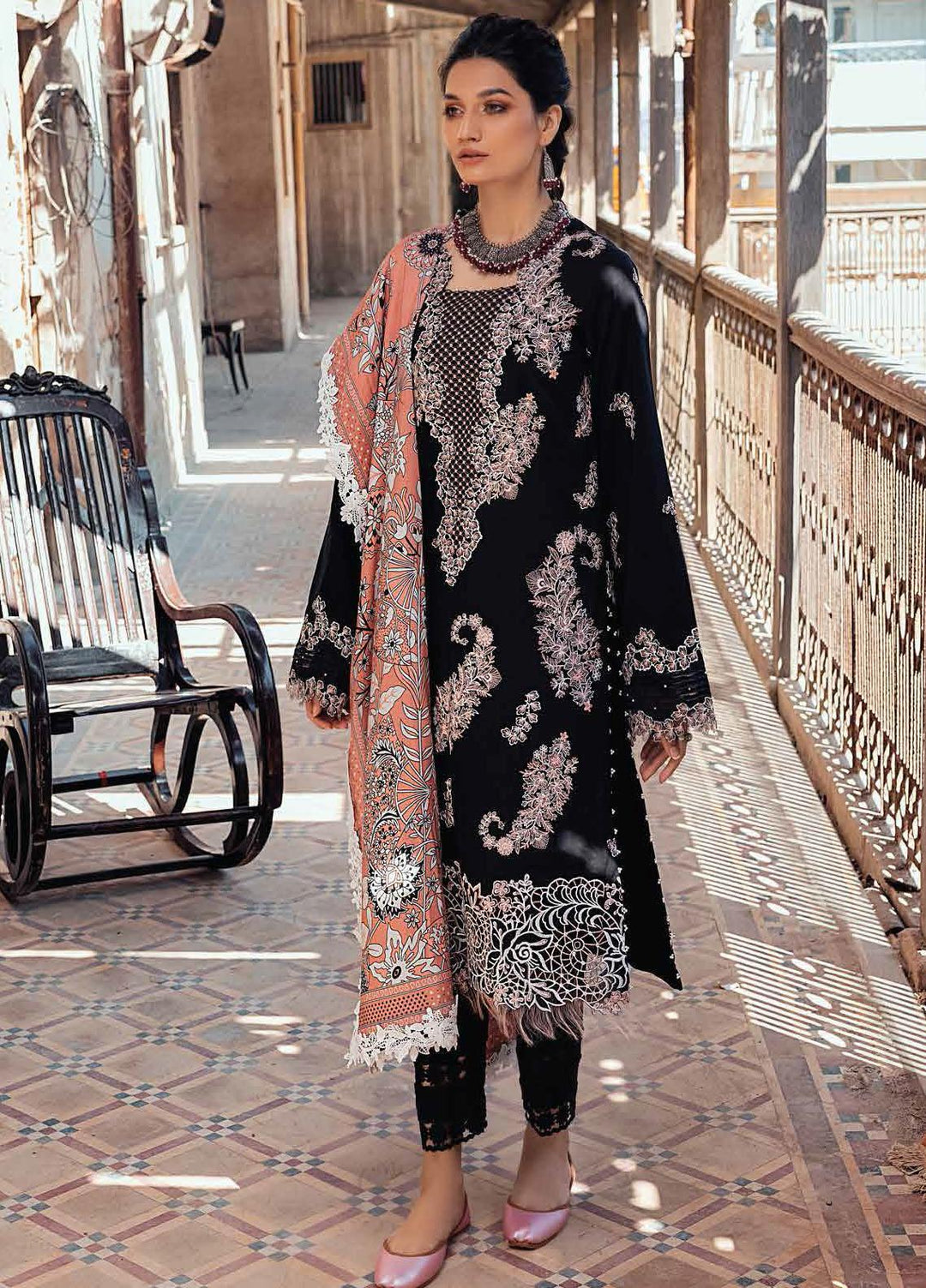 Roheenaz Embroidered Linen Suits Unstitched 3 Piece RO21WF RNW21-2A - Winter Collection