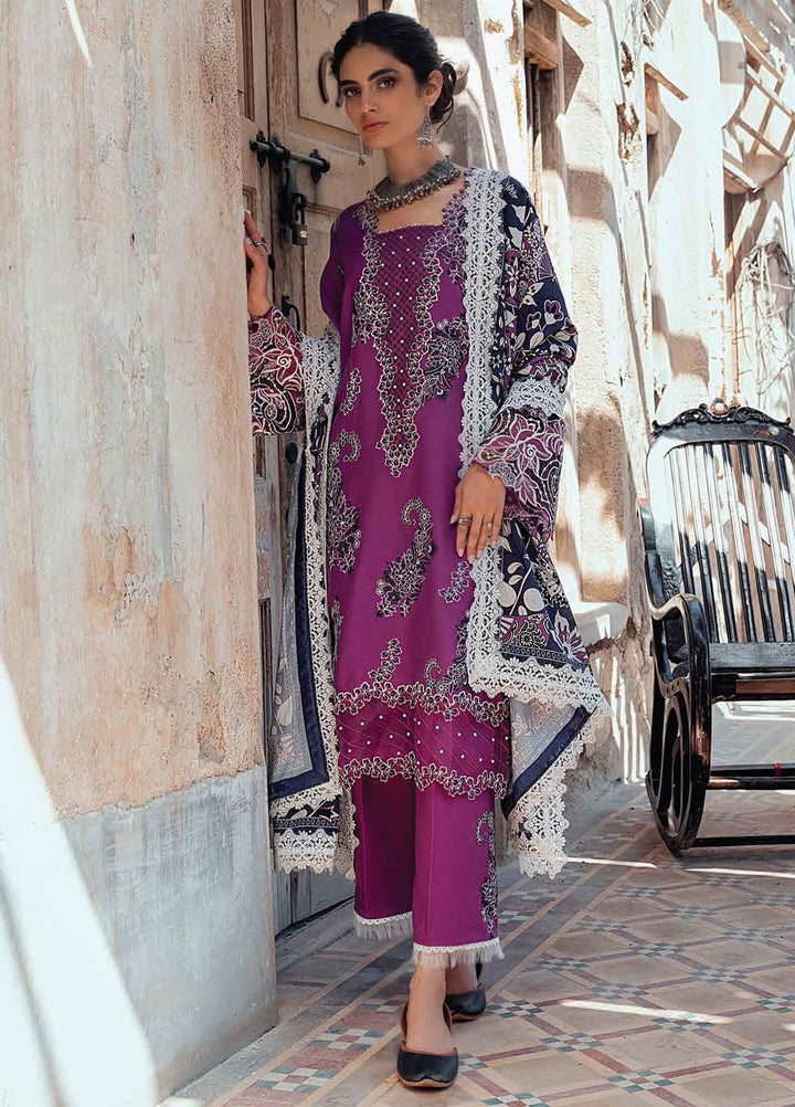 Roheenaz Embroidered Linen Suits Unstitched 3 Piece RO21WF RNW21-2B - Winter Collection