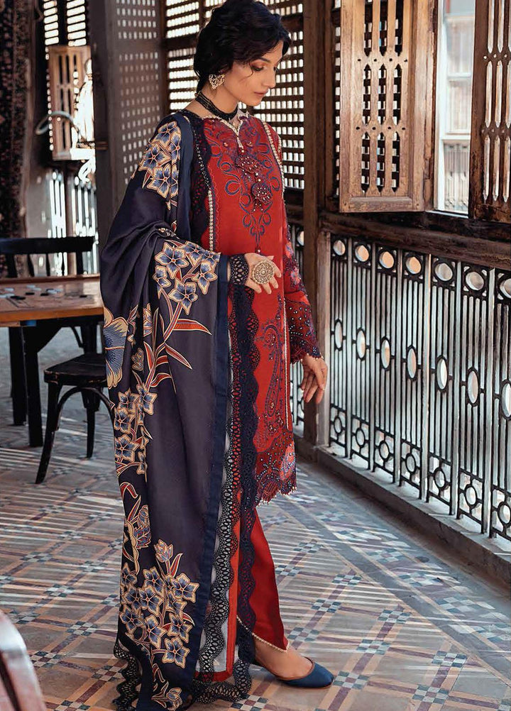 Roheenaz Embroidered Linen Suits Unstitched 3 Piece RO21WF RNW21-3A - Winter Collection