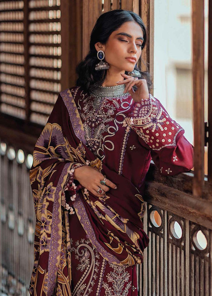 Roheenaz Embroidered Linen Suits Unstitched 3 Piece RO21WF RNW21-3B - Winter Collection