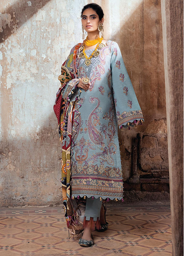 Roheenaz Embroidered Khaddar Suits Unstitched 3 Piece RO21WF RNW21-5B - Winter Collection