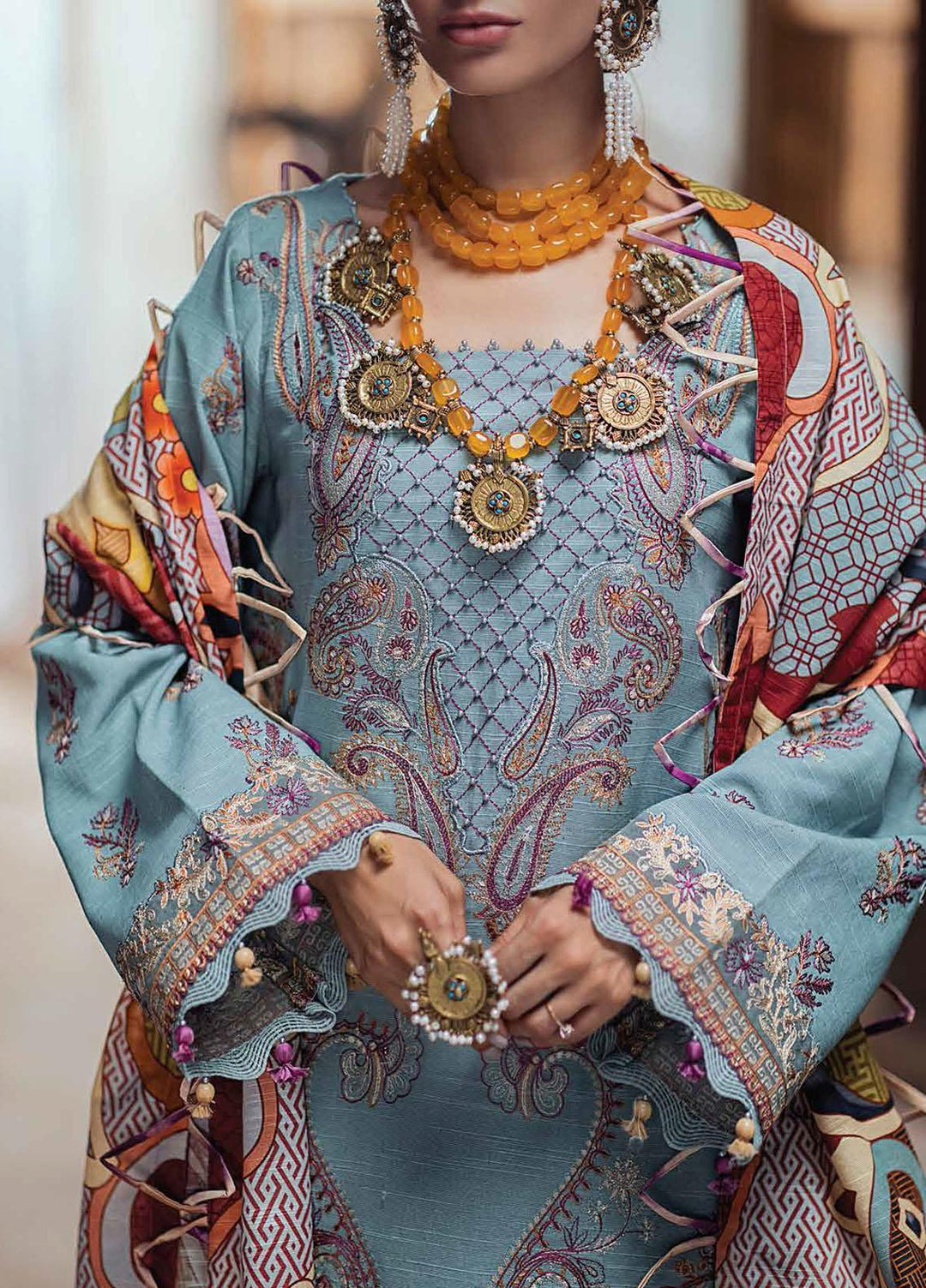 Roheenaz Embroidered Khaddar Suits Unstitched 3 Piece RO21WF RNW21-5B - Winter Collection