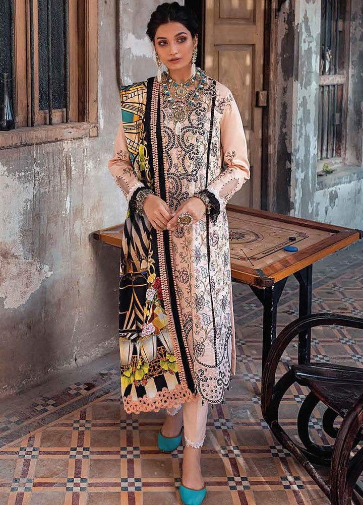 Roheenaz Embroidered Linen Suits Unstitched 3 Piece RO21WF RNW21-7A - Winter Collection