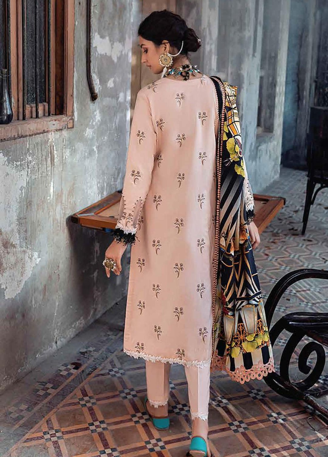 Roheenaz Embroidered Linen Suits Unstitched 3 Piece RO21WF RNW21-7A - Winter Collection