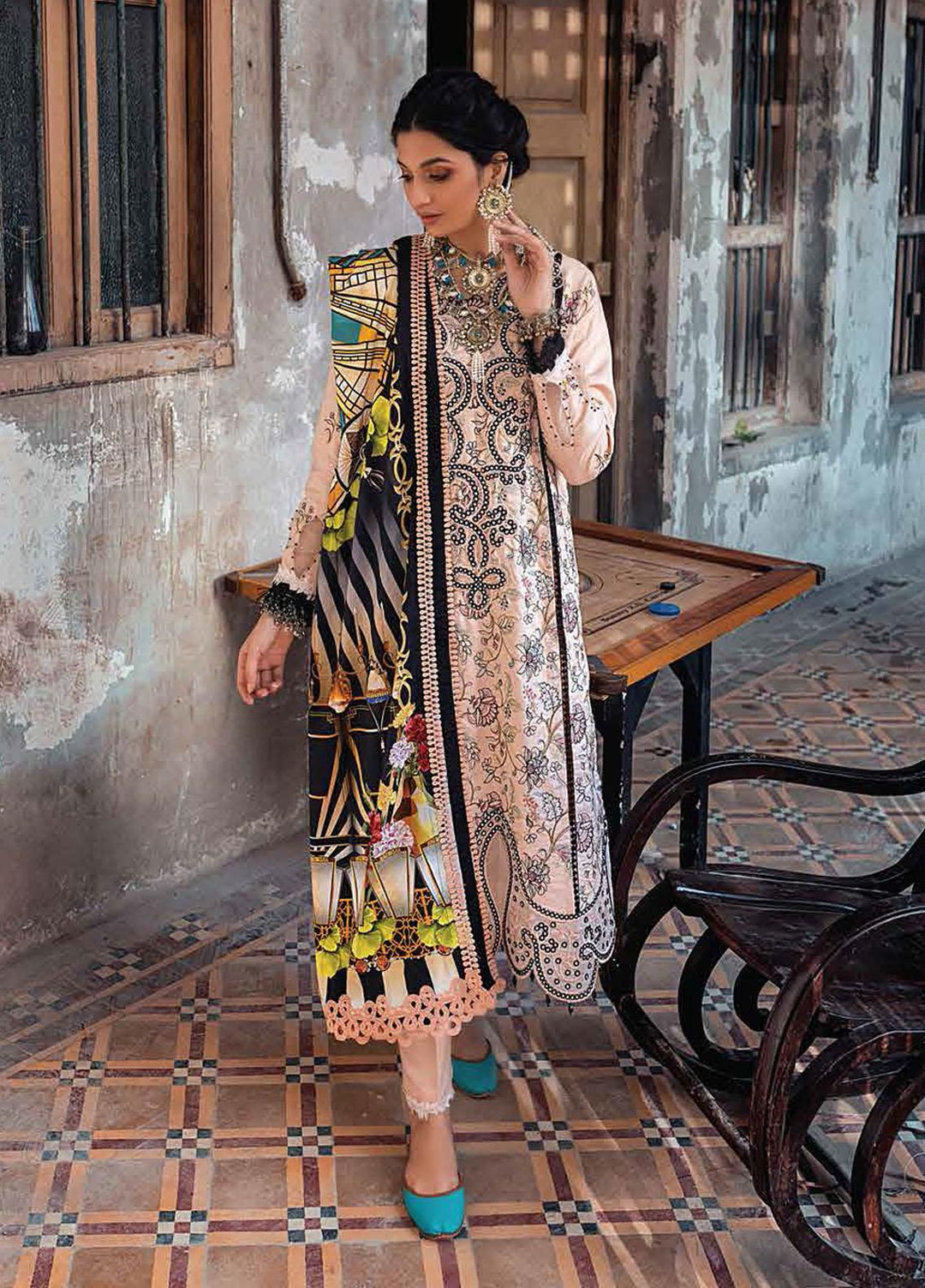 Roheenaz Embroidered Linen Suits Unstitched 3 Piece RO21WF RNW21-7A - Winter Collection