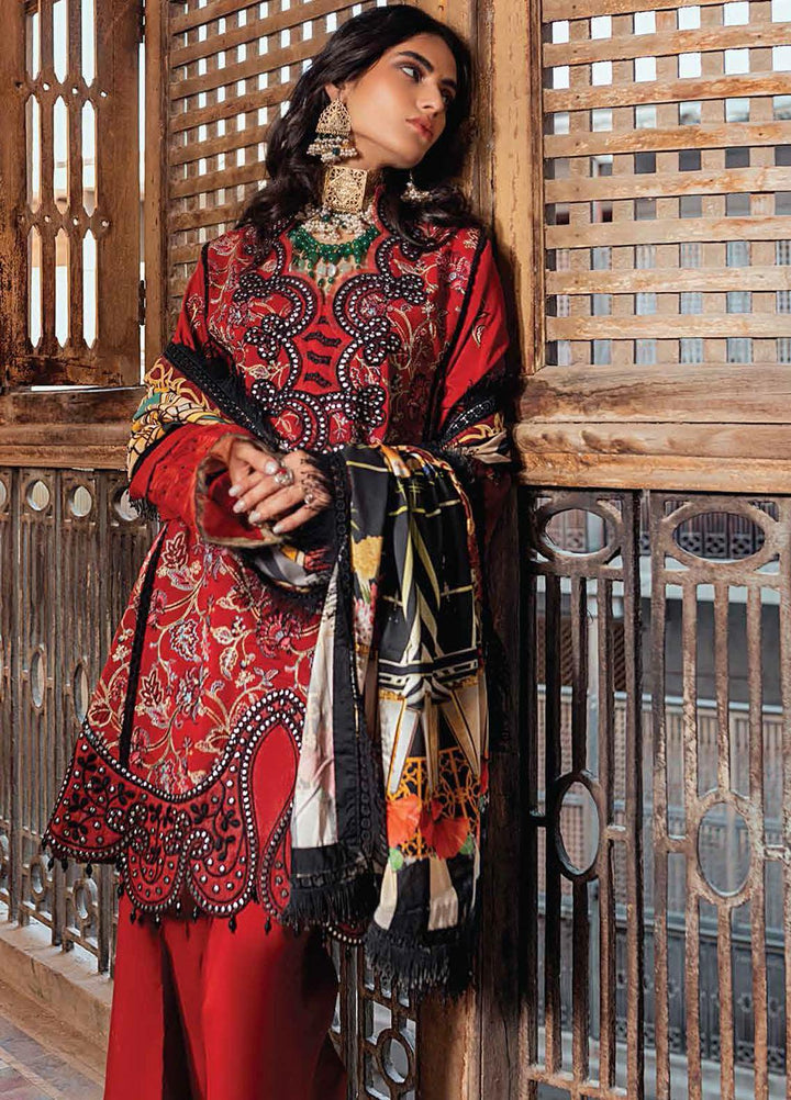 Roheenaz Embroidered Linen Suits Unstitched 3 Piece RO21WF RNW21-7B - Winter Collection