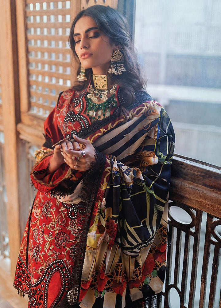 Roheenaz Embroidered Linen Suits Unstitched 3 Piece RO21WF RNW21-7B - Winter Collection