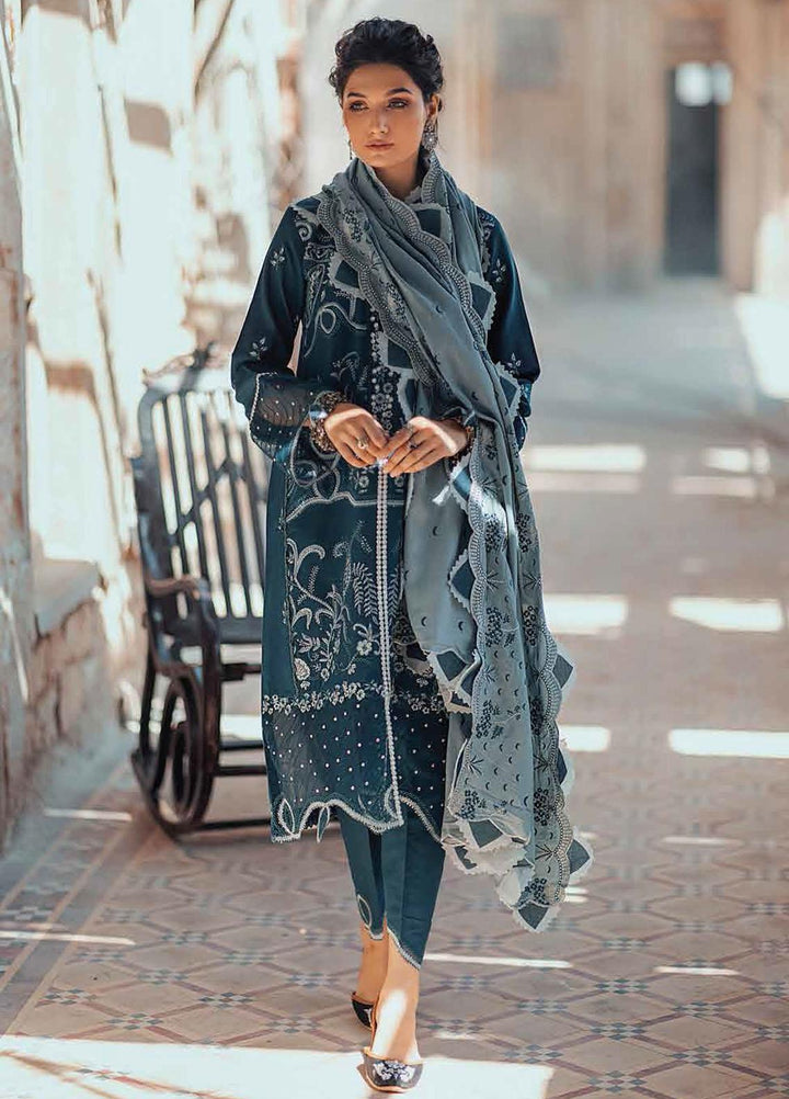 Roheenaz Embroidered Linen Suits Unstitched 3 Piece RO21WF RNW21-8A - Winter Collection