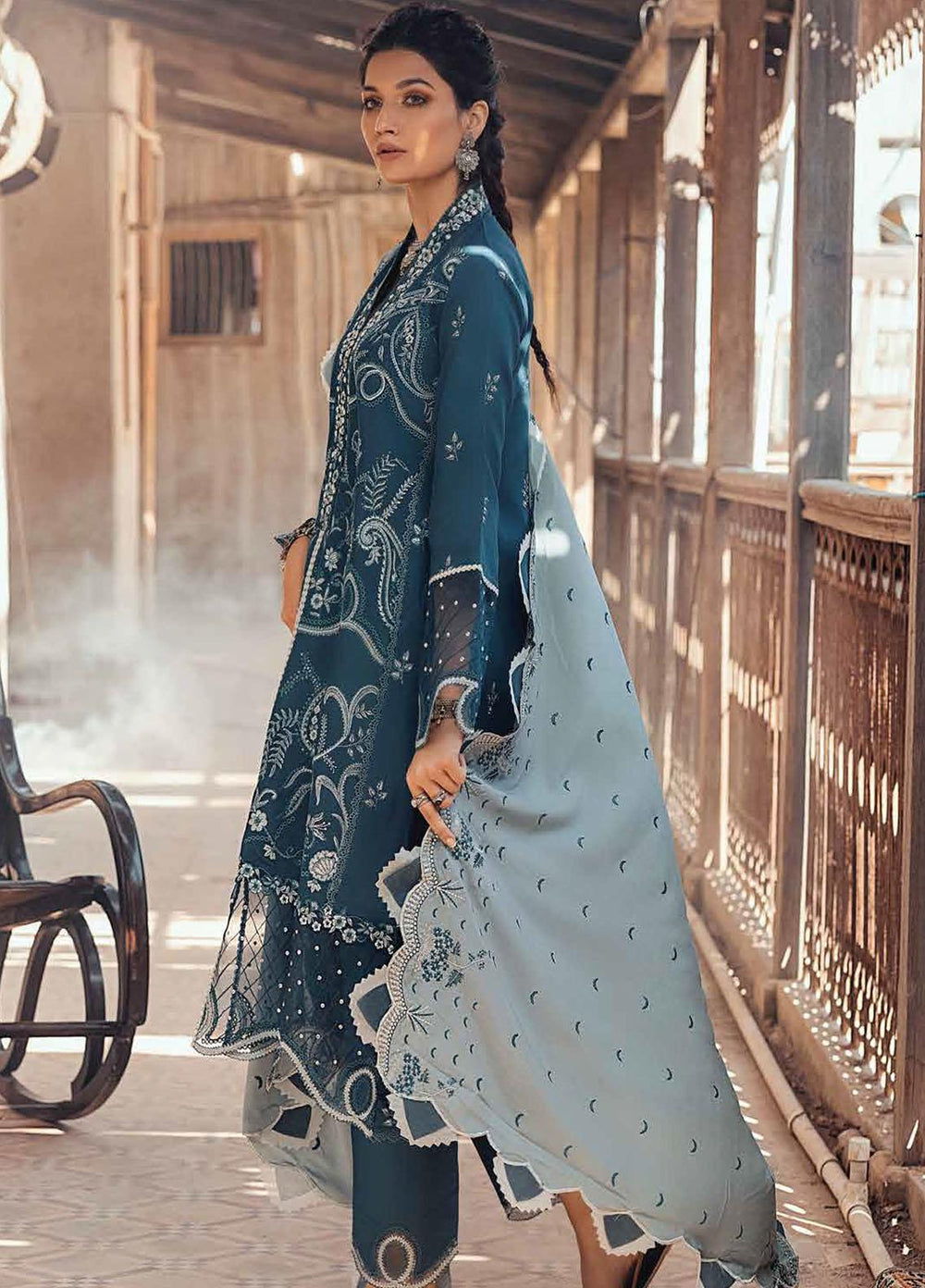 Roheenaz Embroidered Linen Suits Unstitched 3 Piece RO21WF RNW21-8A - Winter Collection