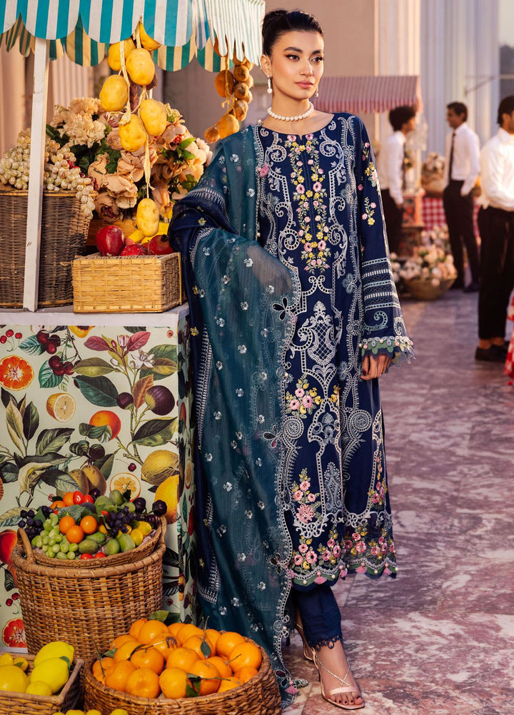 Roman Holiday By Sardinia Embroidered Lawn Suit Unstitched 3 Piece SRD24RH Aura SR207 - Luxury Collection