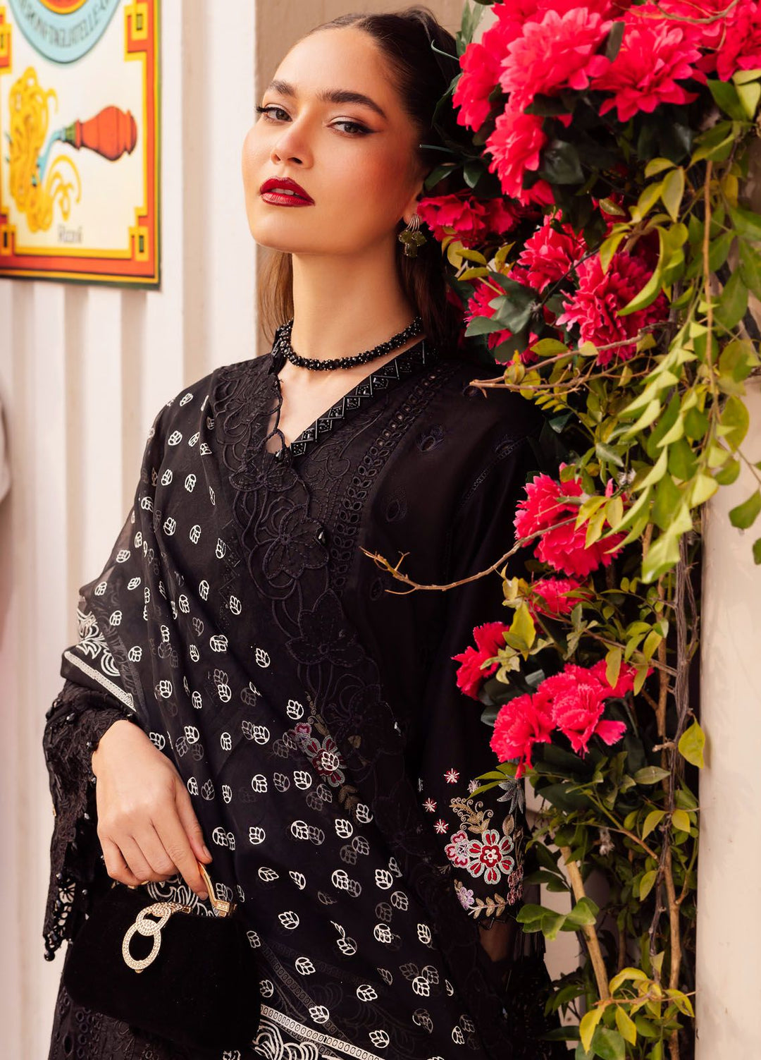 Roman Holiday By Sardinia Embroidered Lawn Suit Unstitched 3 Piece SRD24RH Luna SR202 - Luxury Collection