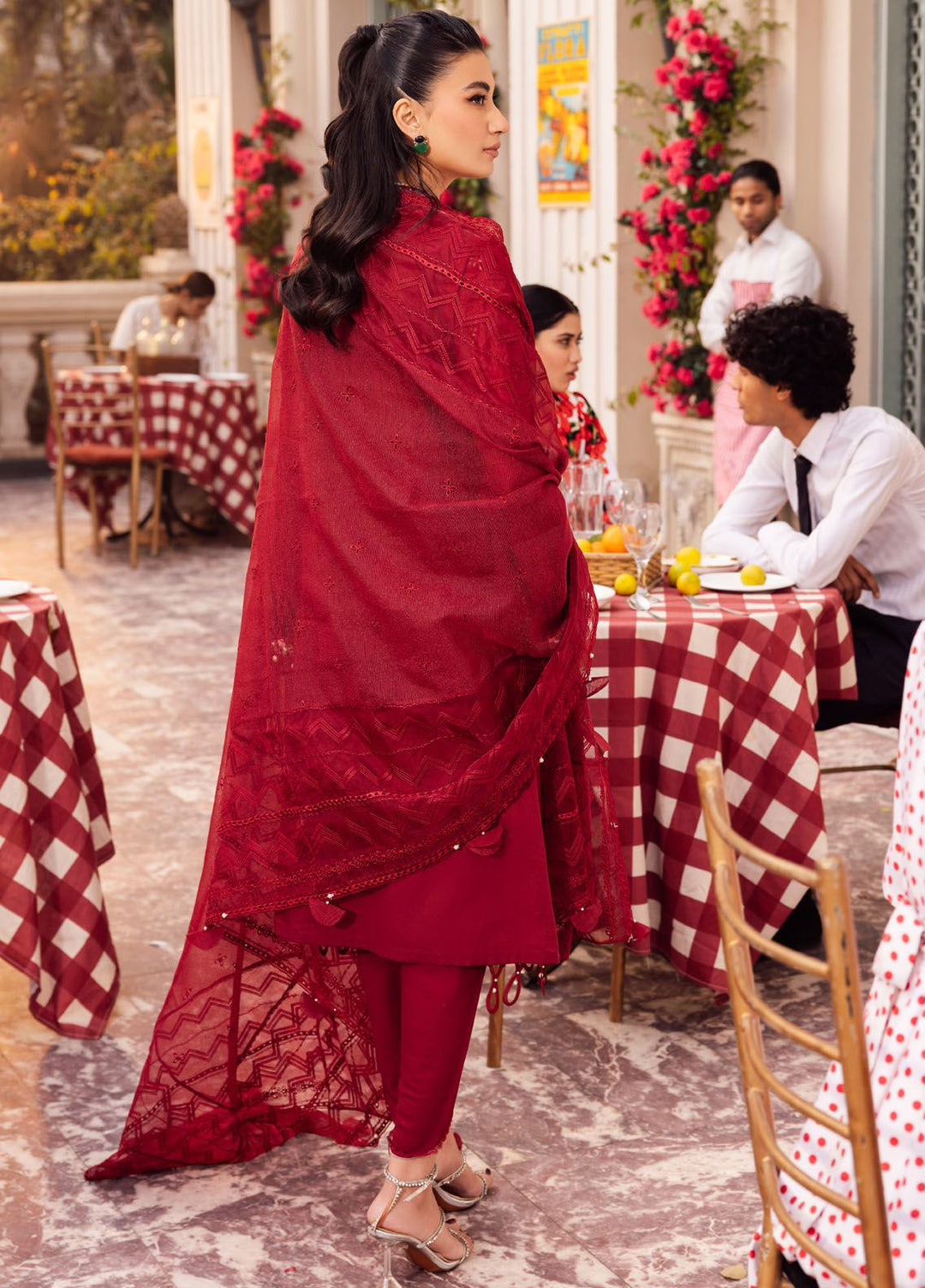 Roman Holiday By Sardinia Embroidered Lawn Suit Unstitched 3 Piece SRD24RH Rhea SR206 - Luxury Collection