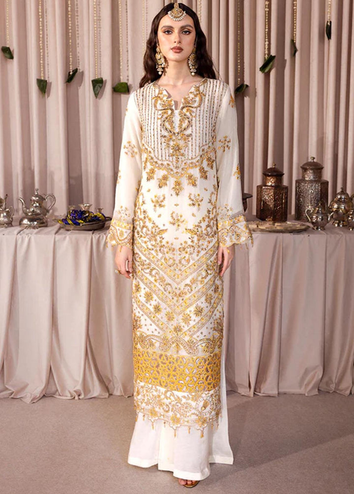 Romansiyyah By Emaan Adeel Embroidered Chiffon Suits Unstitched 3 Piece EA23RS Chantel - Luxury Collection