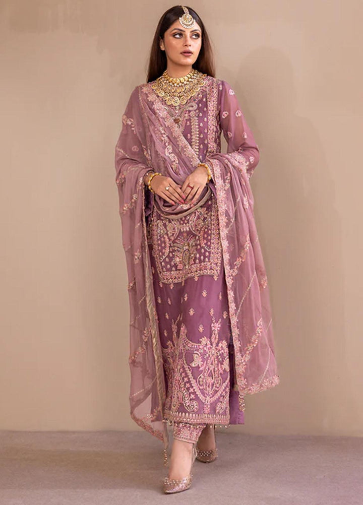 Romansiyyah By Emaan Adeel Embroidered Chiffon Suits Unstitched 3 Piece EA23RS Estelle - Luxury Collection