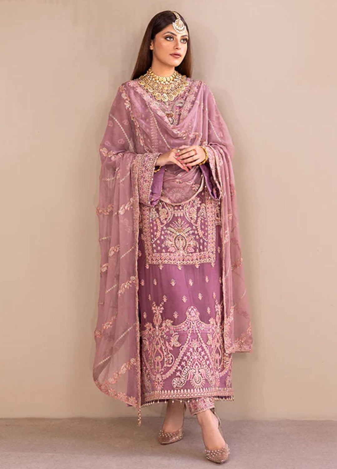 Romansiyyah By Emaan Adeel Embroidered Chiffon Suits Unstitched 3 Piece EA23RS Estelle - Luxury Collection