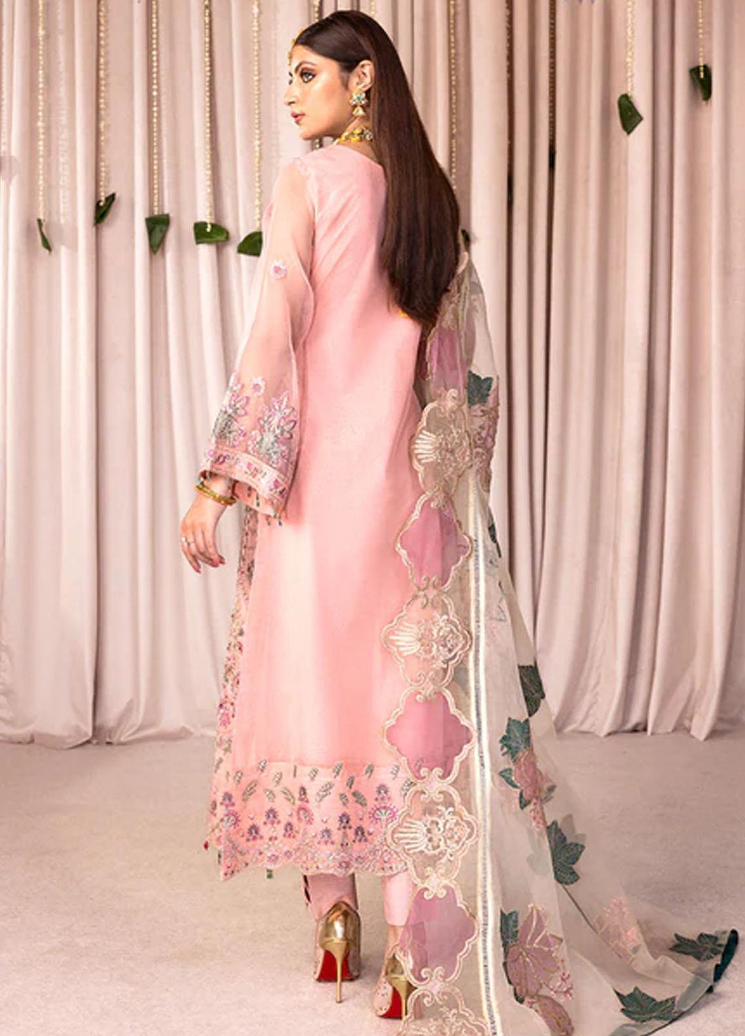 Romansiyyah By Emaan Adeel Embroidered Organza Suits Unstitched 3 Piece EA23RS Iris - Luxury Collection