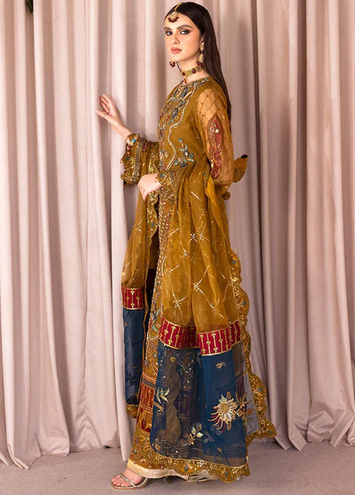 Romansiyyah By Emaan Adeel Embroidered Organza Suits Unstitched 3 Piece EA23RS Misha - Luxury Collection