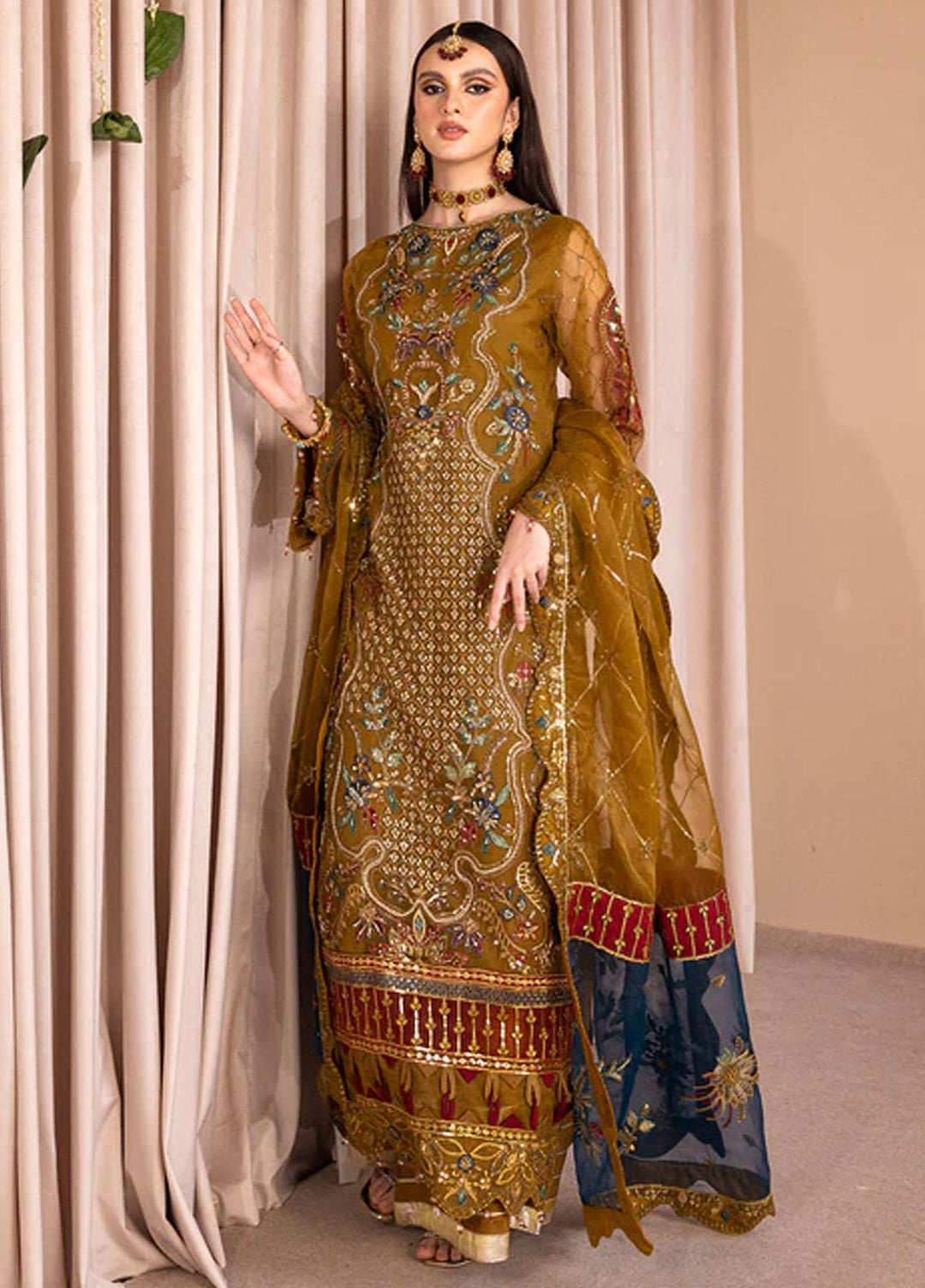 Romansiyyah By Emaan Adeel Embroidered Organza Suits Unstitched 3 Piece EA23RS Misha - Luxury Collection