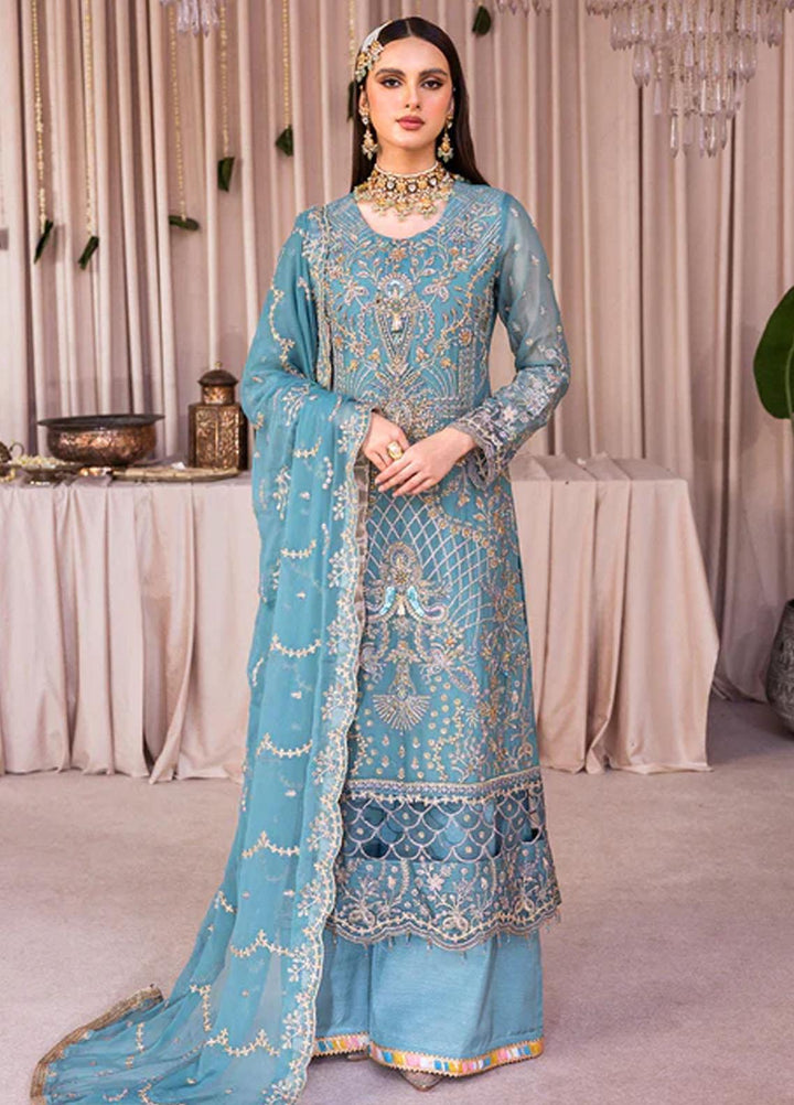 Romansiyyah By Emaan Adeel Embroidered Chiffon Suits Unstitched 3 Piece EA23RS Miyasa - Luxury Collection