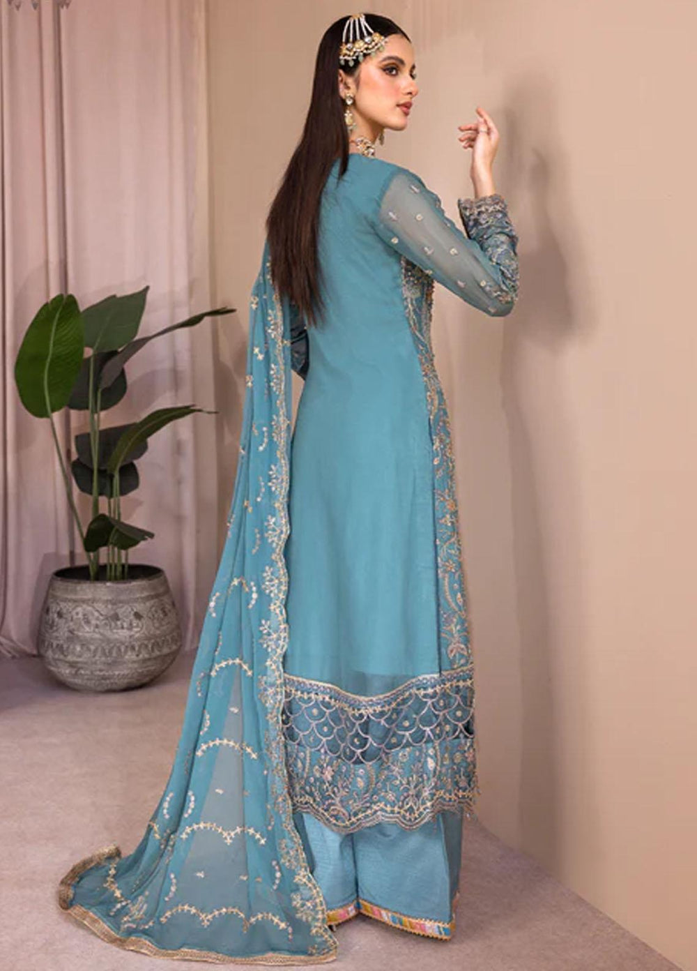 Romansiyyah By Emaan Adeel Embroidered Chiffon Suits Unstitched 3 Piece EA23RS Miyasa - Luxury Collection