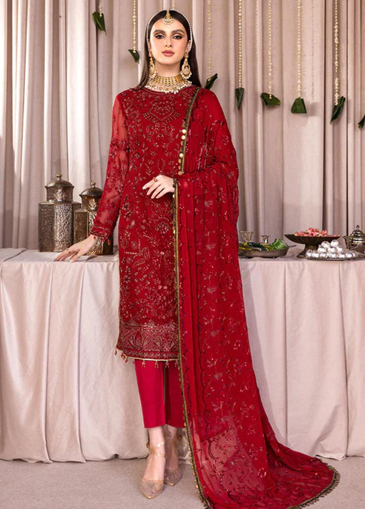 Romansiyyah By Emaan Adeel Embroidered Chiffon Suits Unstitched 3 Piece EA23RS Sarafeen - Luxury Collection