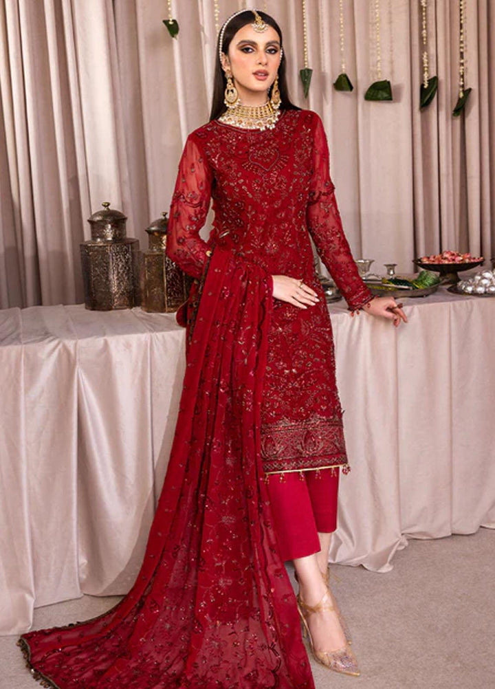 Romansiyyah By Emaan Adeel Embroidered Chiffon Suits Unstitched 3 Piece EA23RS Sarafeen - Luxury Collection