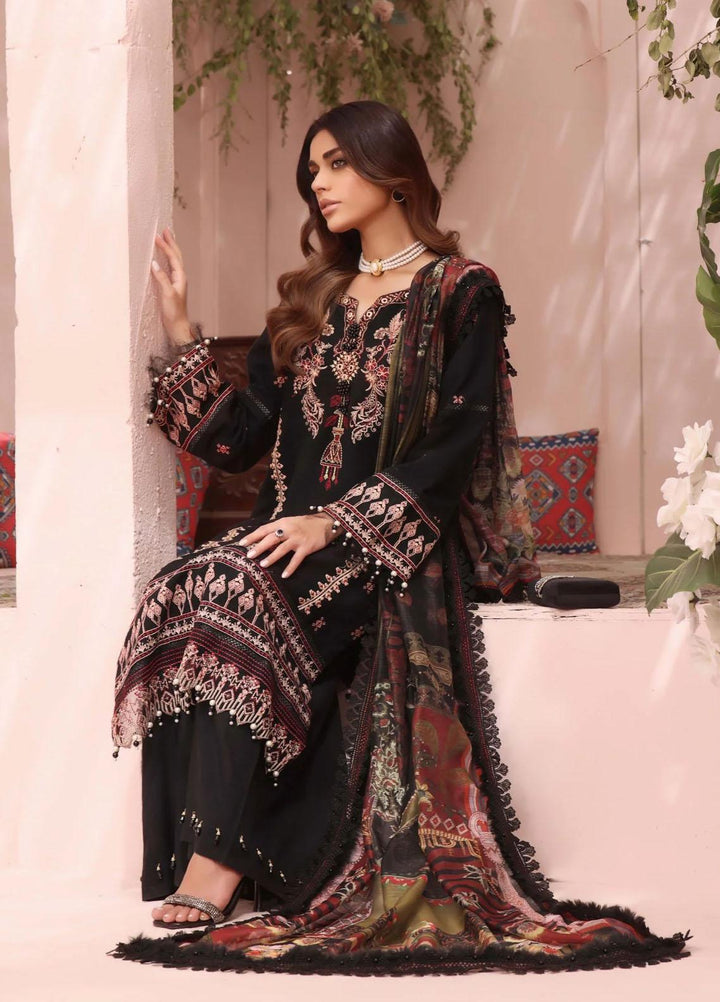 Roohi By Aahang Embroidered Lawn Suits Unstitched 3 Piece ANG23R Leila - Summer Collection