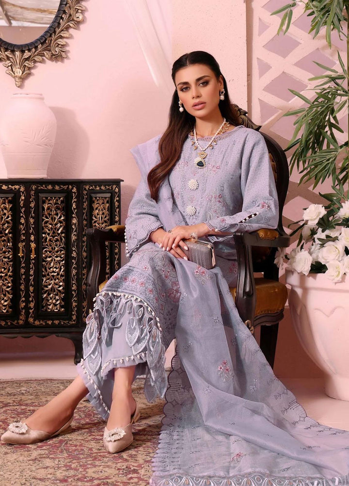Roohi By Aahang Embroidered Lawn Suits Unstitched 3 Piece ANG23R Laima - Summer Collection