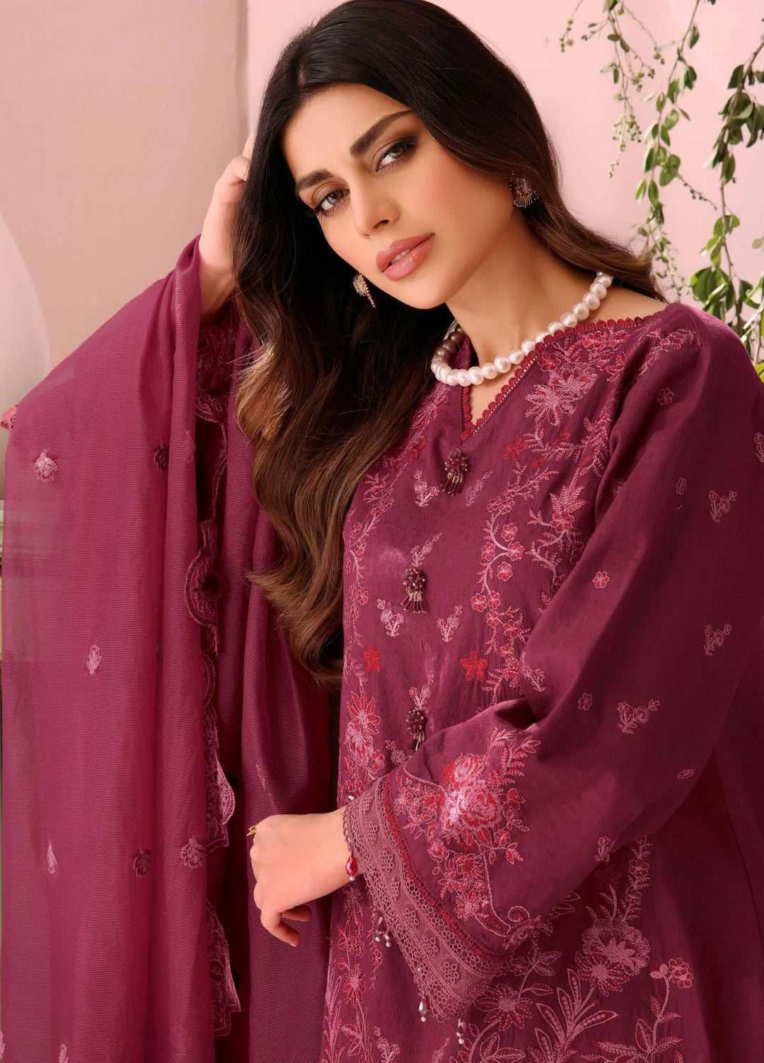 Roohi By Aahang Embroidered Lawn Suits Unstitched 3 Piece ANG23R Sarang - Summer Collection