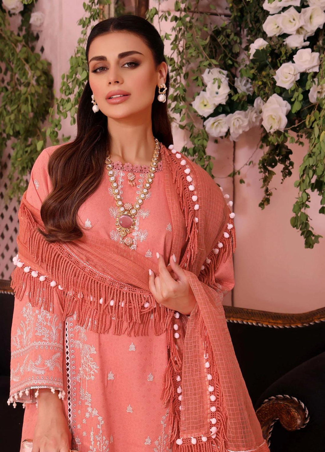 Roohi By Aahang Embroidered Lawn Suits Unstitched 3 Piece ANG23R Irha - Summer Collection