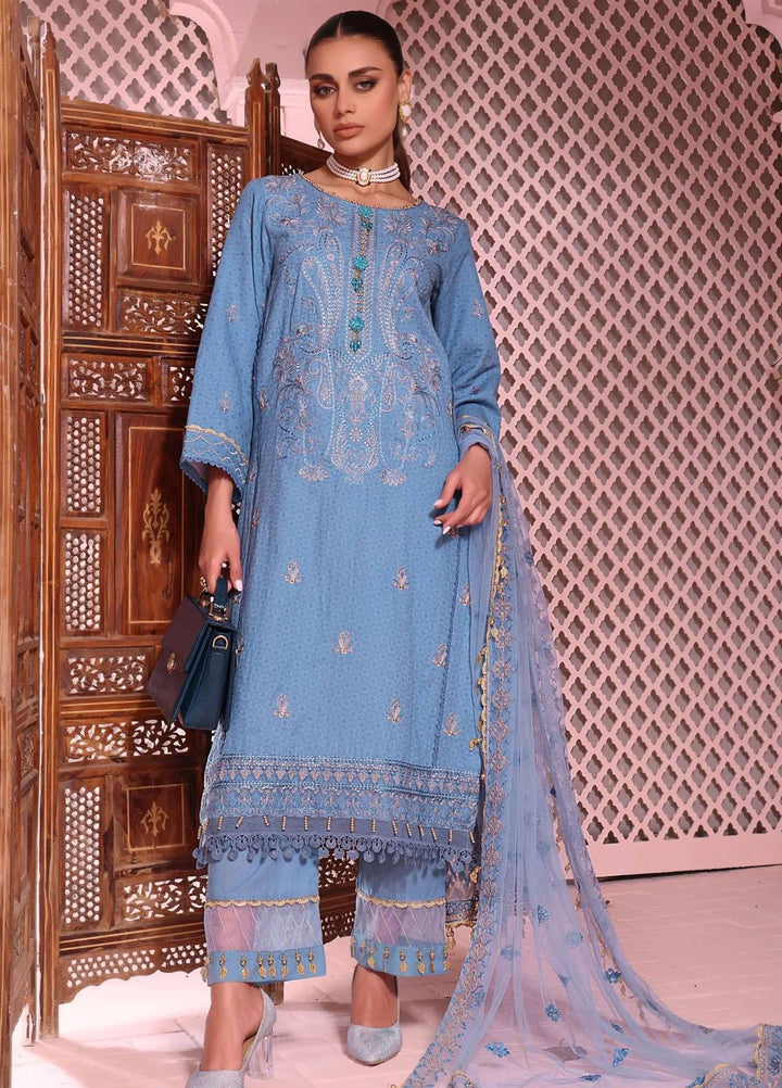 Roohi By Aahang Embroidered Lawn Suits Unstitched 3 Piece ANG23R Samar - Summer Collection