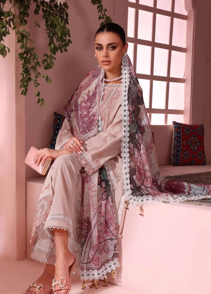Roohi By Aahang Embroidered Lawn Suits Unstitched 3 Piece ANG23R Noor - Summer Collection