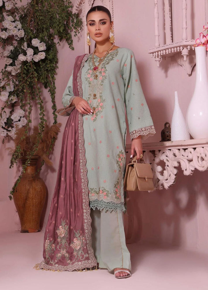 Roohi By Aahang Embroidered Lawn Suits Unstitched 3 Piece ANG23R Maha - Summer Collection