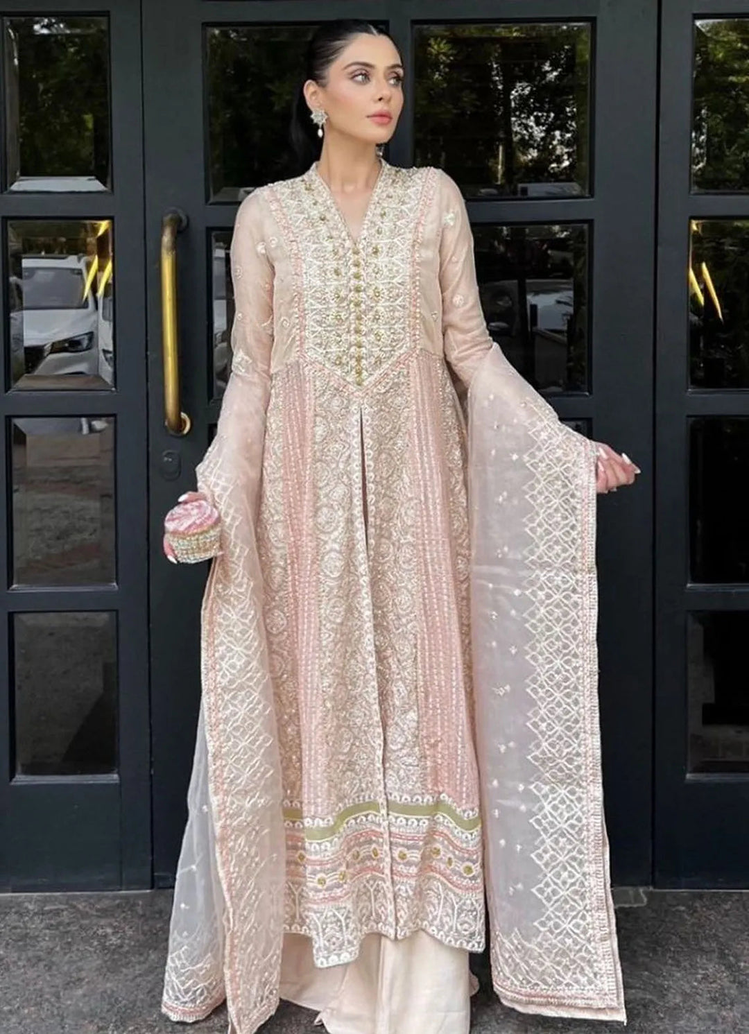 Roohi By Mushq Embroidered Organza Suit Unstitched 4 Piece MQ24R Anika - Luxury Collection