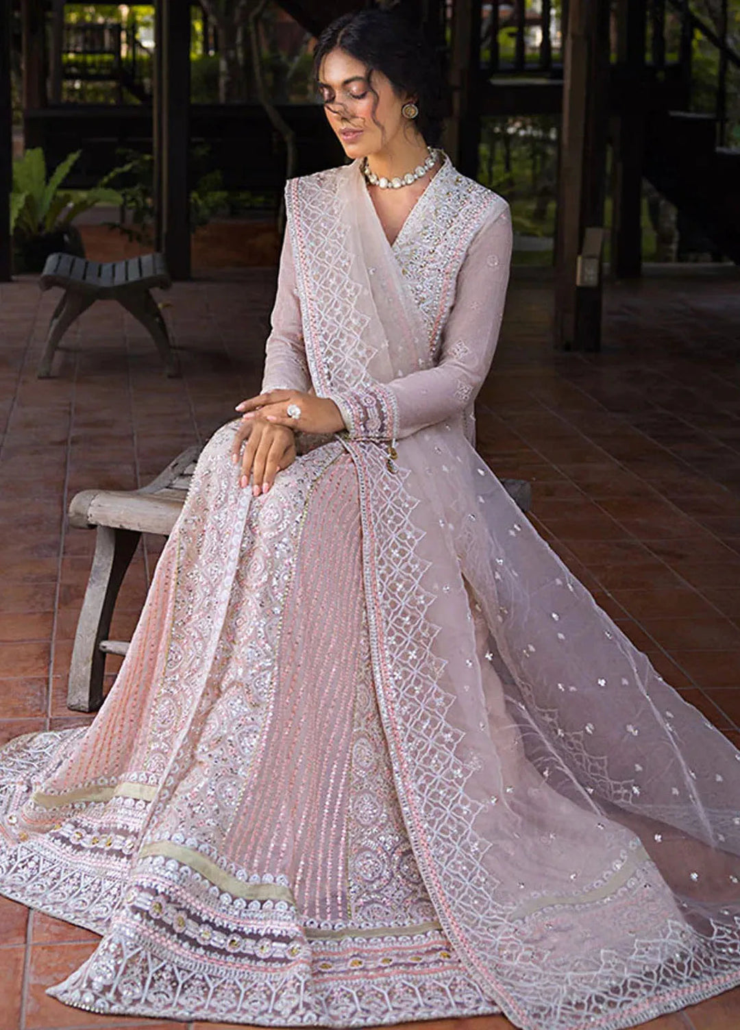 Roohi By Mushq Embroidered Organza Suit Unstitched 4 Piece MQ24R Anika - Luxury Collection