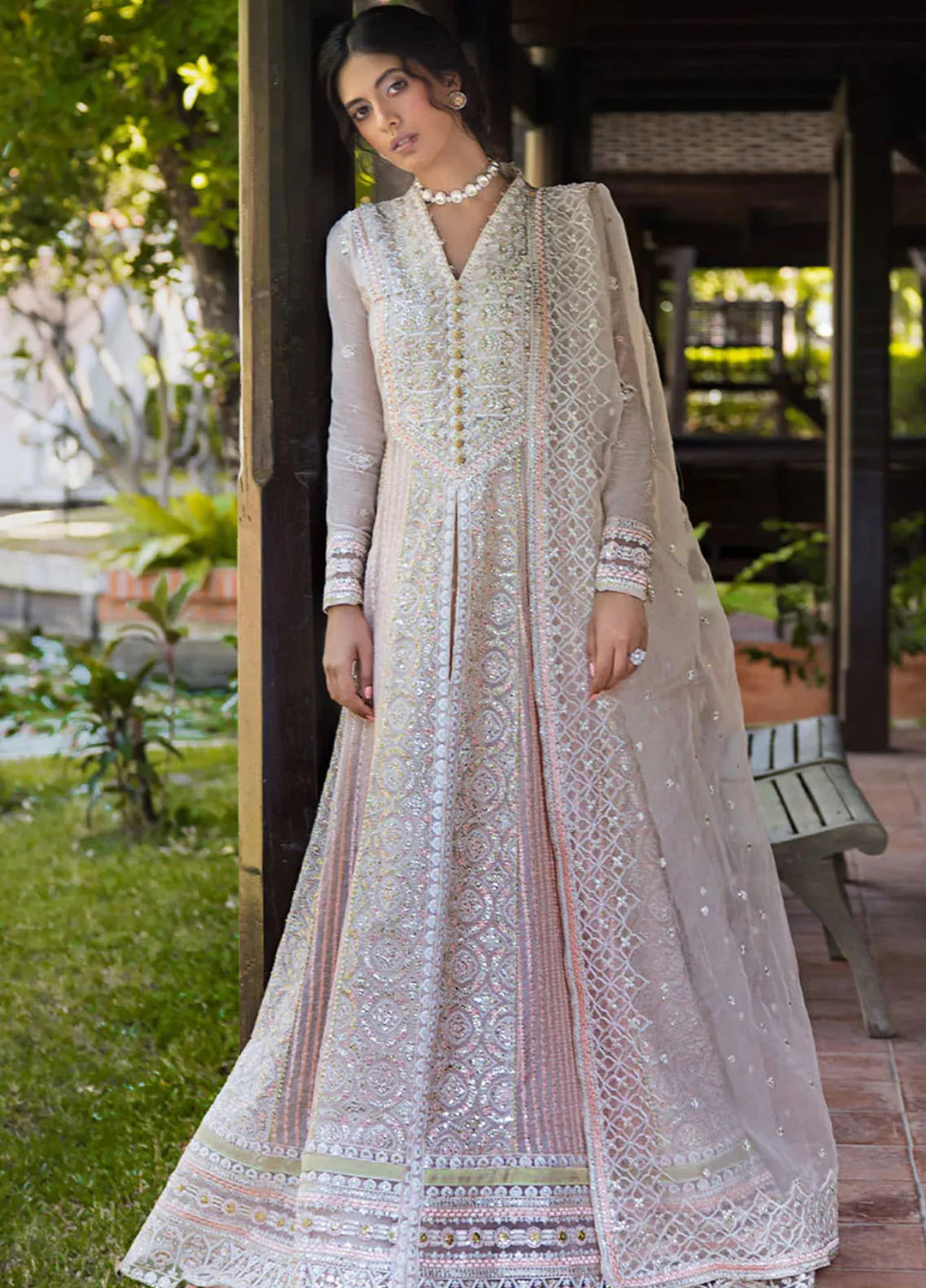Roohi By Mushq Embroidered Organza Suit Unstitched 4 Piece MQ24R Anika - Luxury Collection