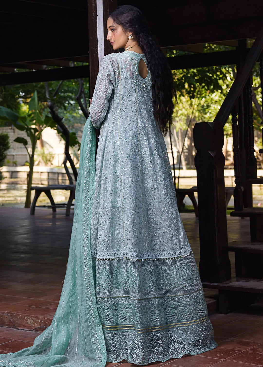 Roohi By Mushq Embroidered Organza Suit Unstitched 4 Piece MQ24R Diya - Luxury Collection