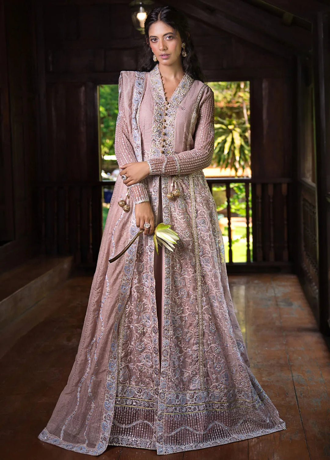 Roohi By Mushq Embroidered Organza Suit Unstitched 4 Piece MQ24R Janvi - Luxury Collection