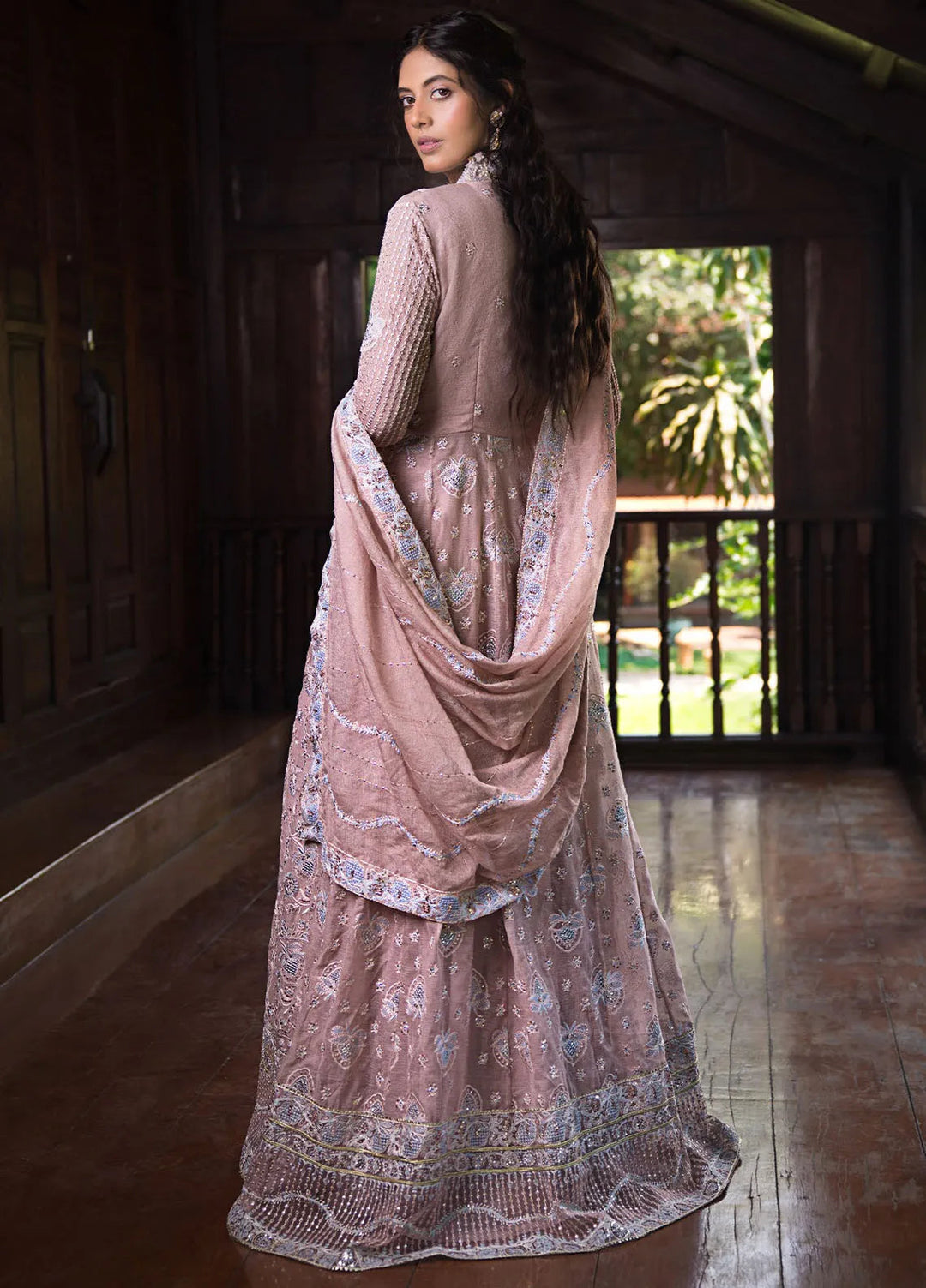 Roohi By Mushq Embroidered Organza Suit Unstitched 4 Piece MQ24R Janvi - Luxury Collection