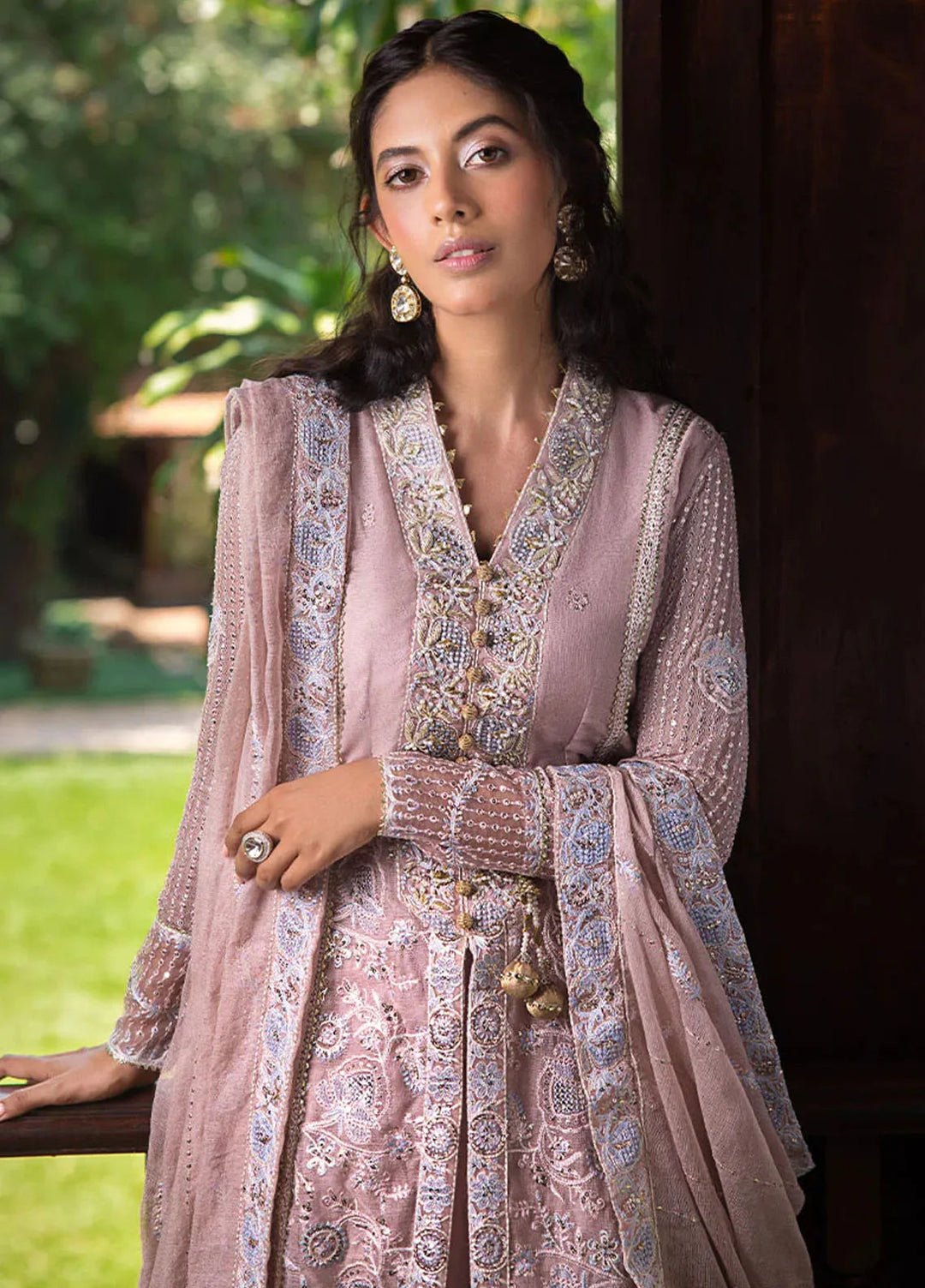 Roohi By Mushq Embroidered Organza Suit Unstitched 4 Piece MQ24R Janvi - Luxury Collection