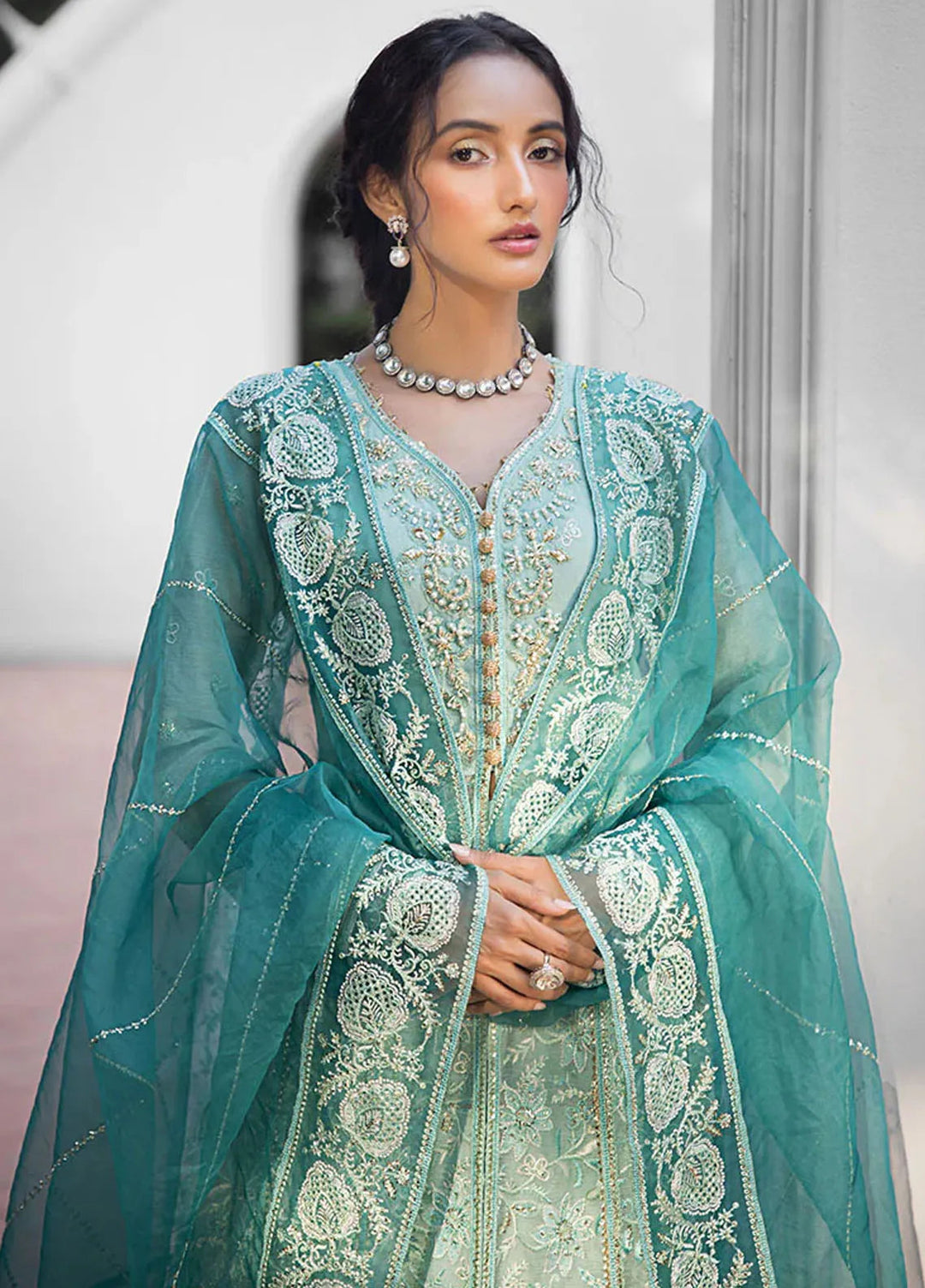 Roohi By Mushq Embroidered Organza Suit Unstitched 4 Piece MQ24R Meera - Luxury Collection