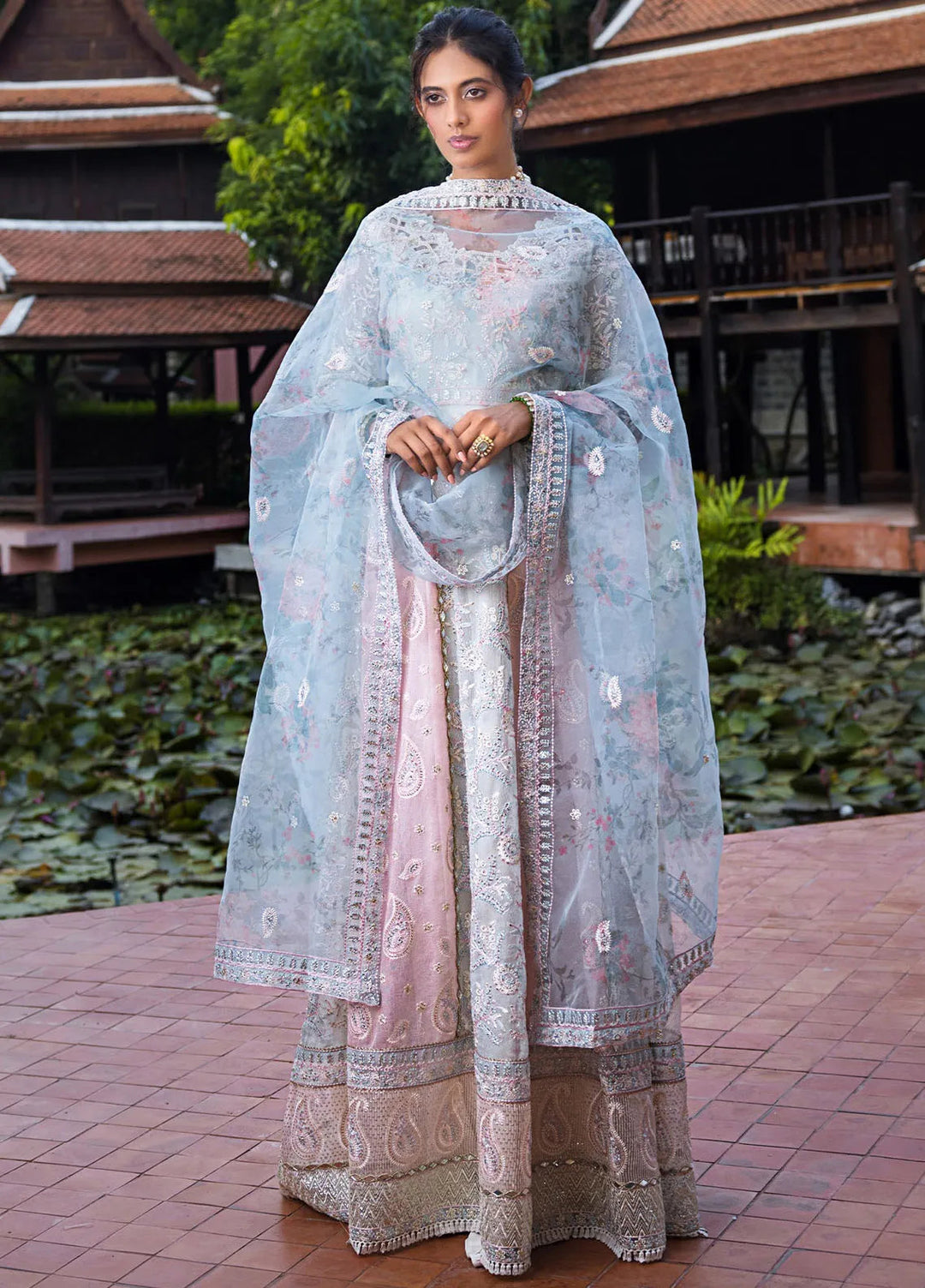 Roohi By Mushq Embroidered Organza Suit Unstitched 4 Piece MQ24R Misha - Luxury Collection