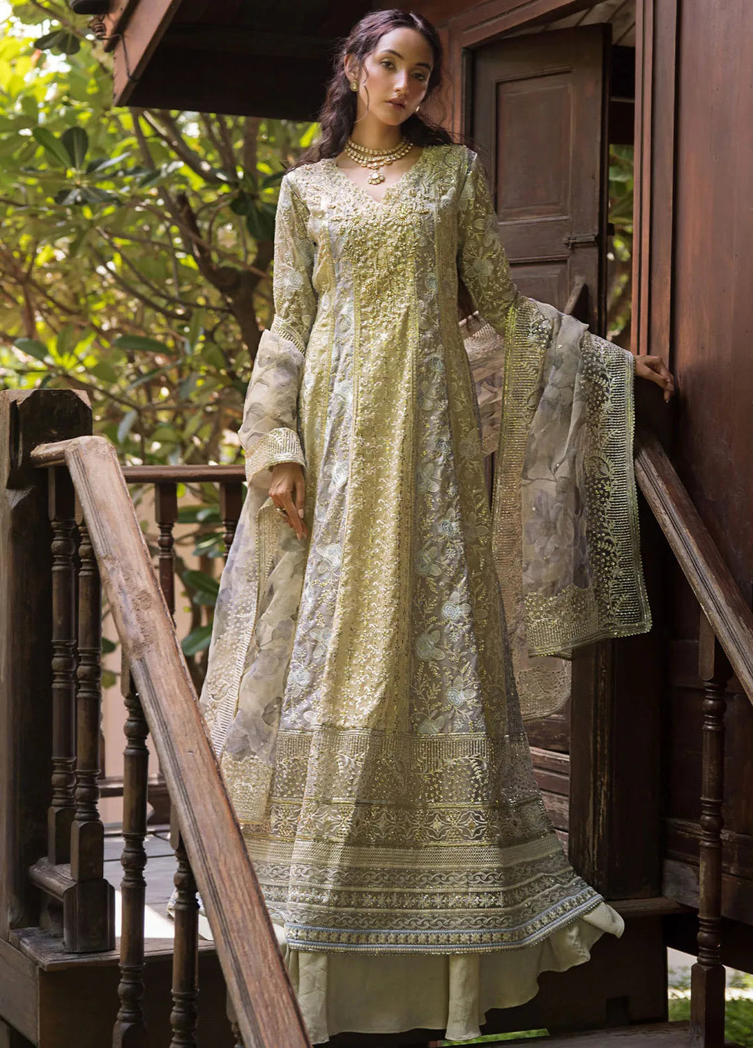 Roohi By Mushq Embroidered Organza Suit Unstitched 4 Piece MQ24R Riya - Luxury Collection