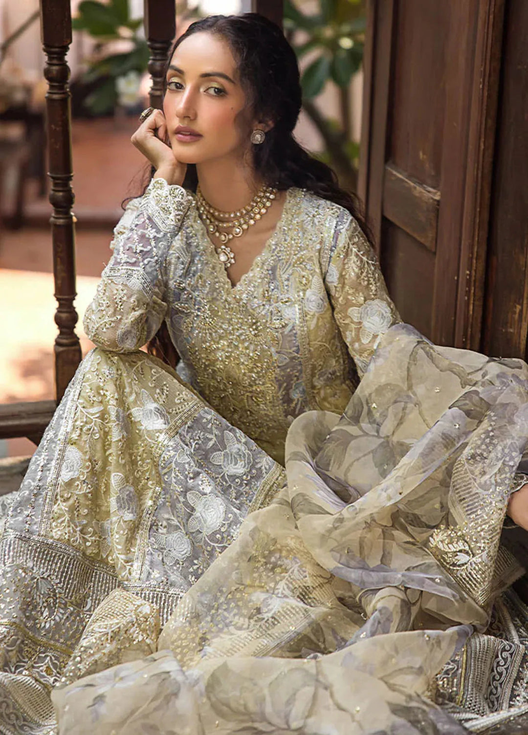 Roohi By Mushq Embroidered Organza Suit Unstitched 4 Piece MQ24R Riya - Luxury Collection