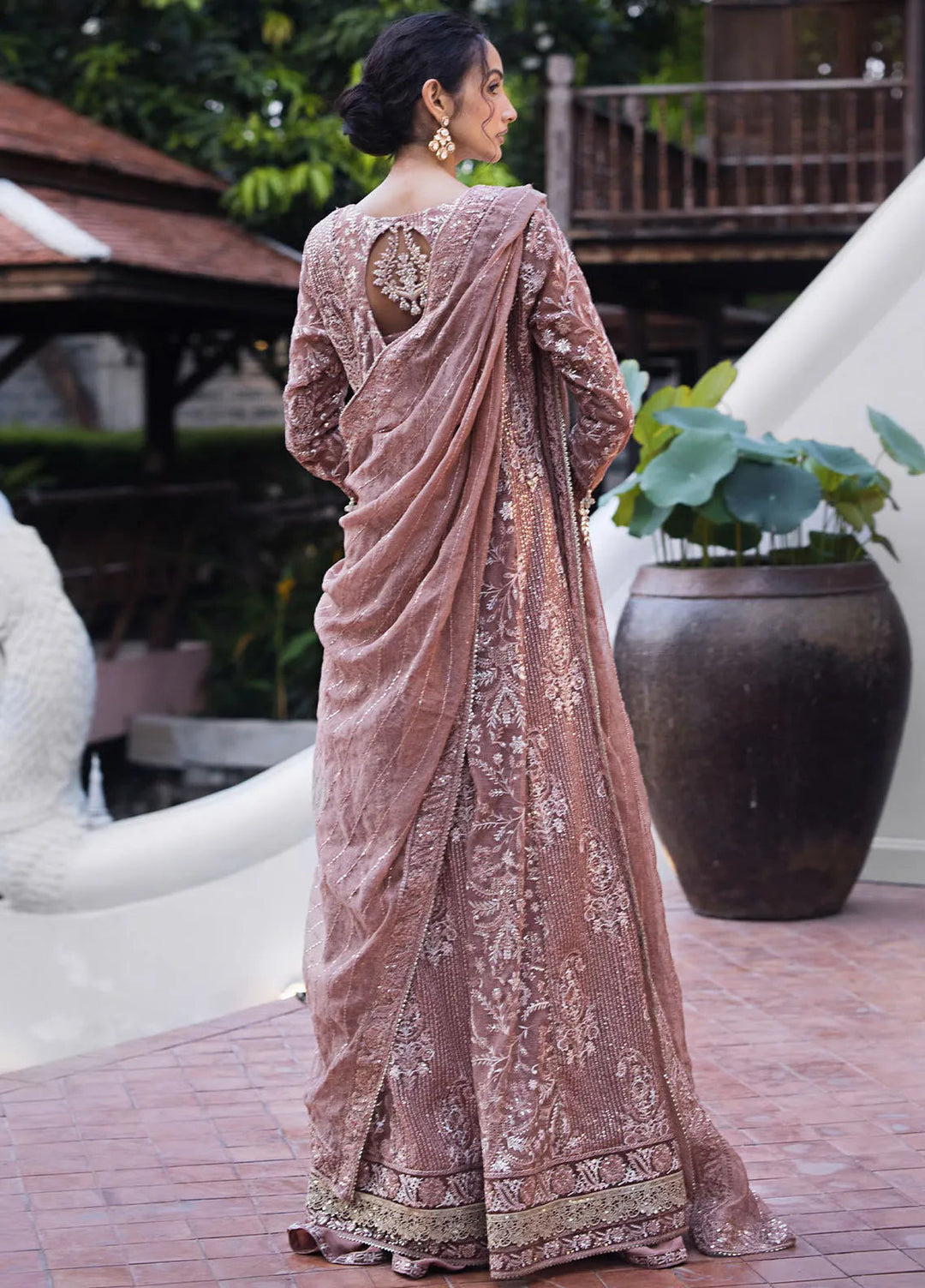 Roohi By Mushq Embroidered Organza Suit Unstitched 4 Piece MQ24R Vaniya - Luxury Collection