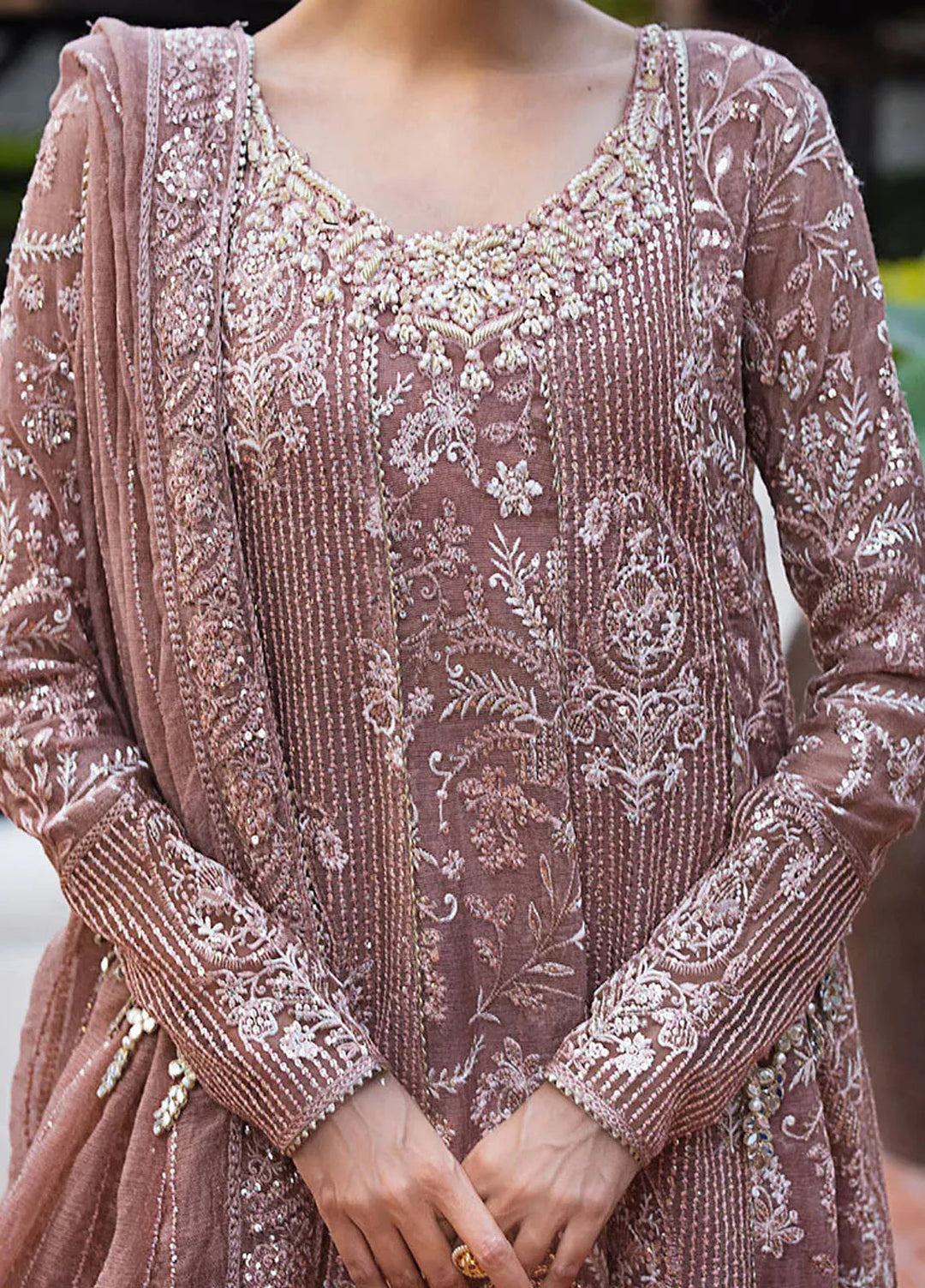 Roohi By Mushq Embroidered Organza Suit Unstitched 4 Piece MQ24R Vaniya - Luxury Collection
