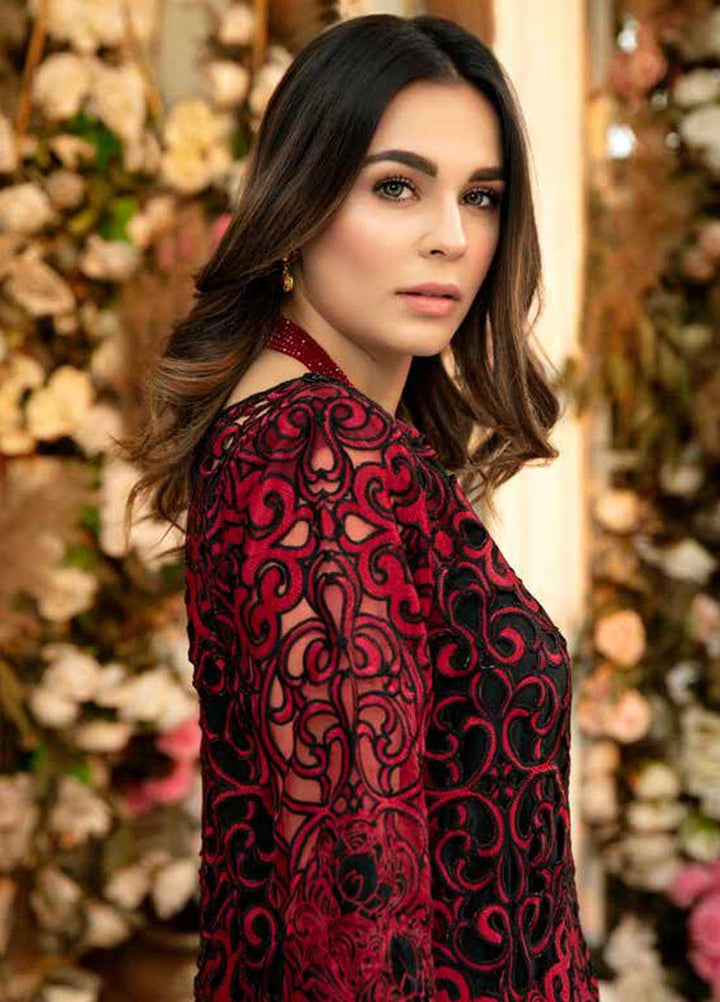 Rosa Blanca by Adan's Libas Embroidered Organza Suits Unstitched 3 Piece AL21RB D-02 After Dark - Luxury Collection