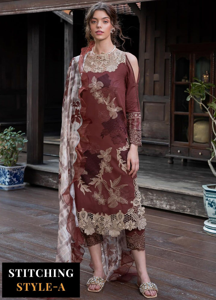 Rosemary And Ruffles By Asifa And Nabeel Embroidered Lawn Suit Unstitched 3 Piece AN24R RRL-04 Sheen - Luxury Summer Collection